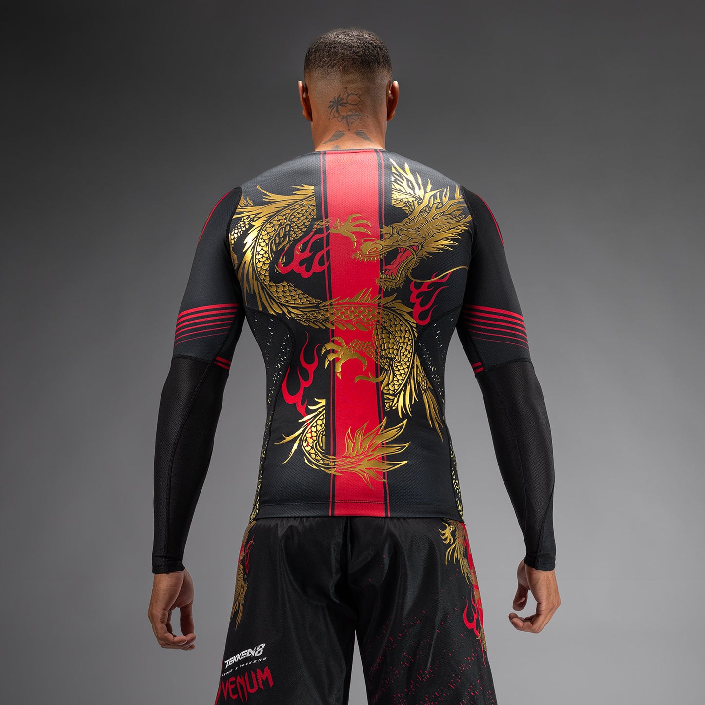Venum x TEKKEN 8 - Marshall Law Rashguard - Black/Red/Gold