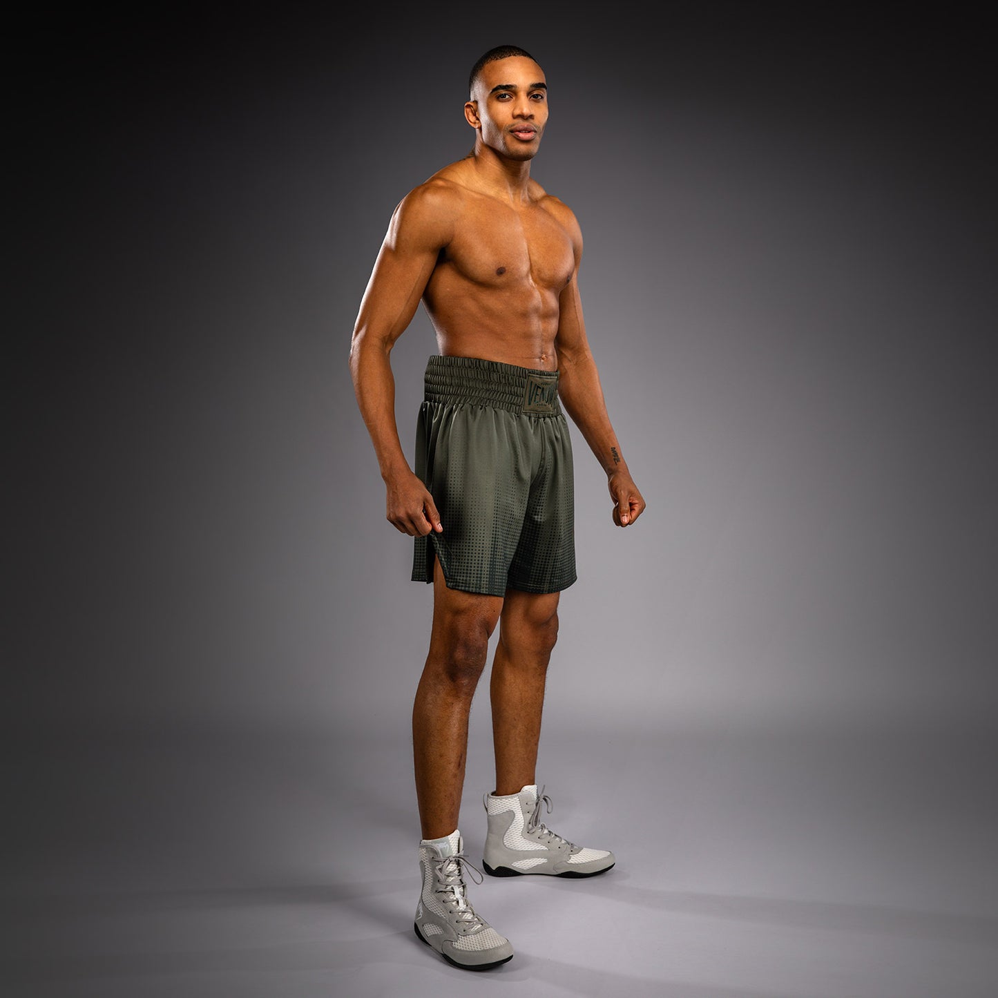 Venum Stealth Boxing Shorts - Khaki/Dark Green