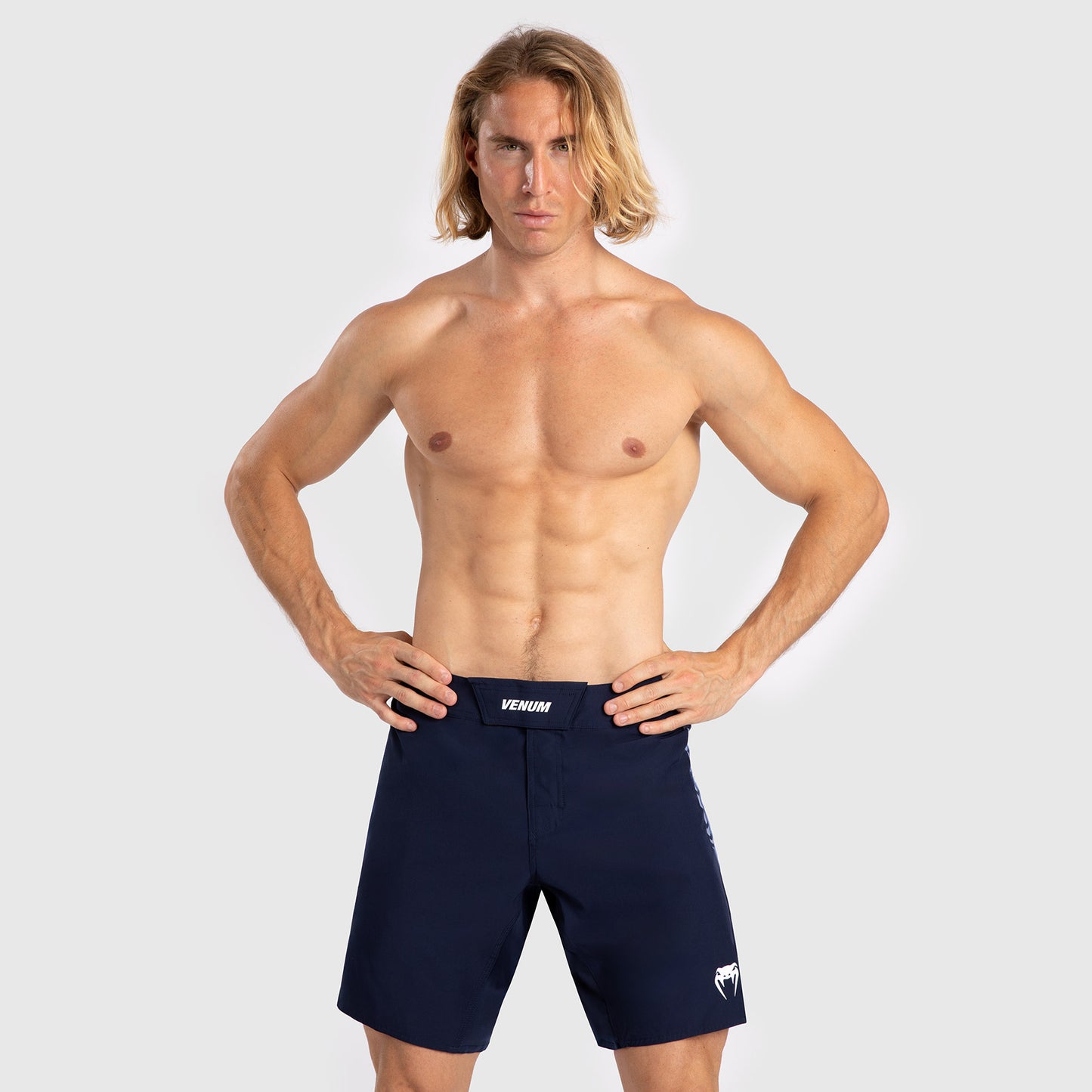 Venum Tempest Men's Fight Shorts - Navy Blue/Blue