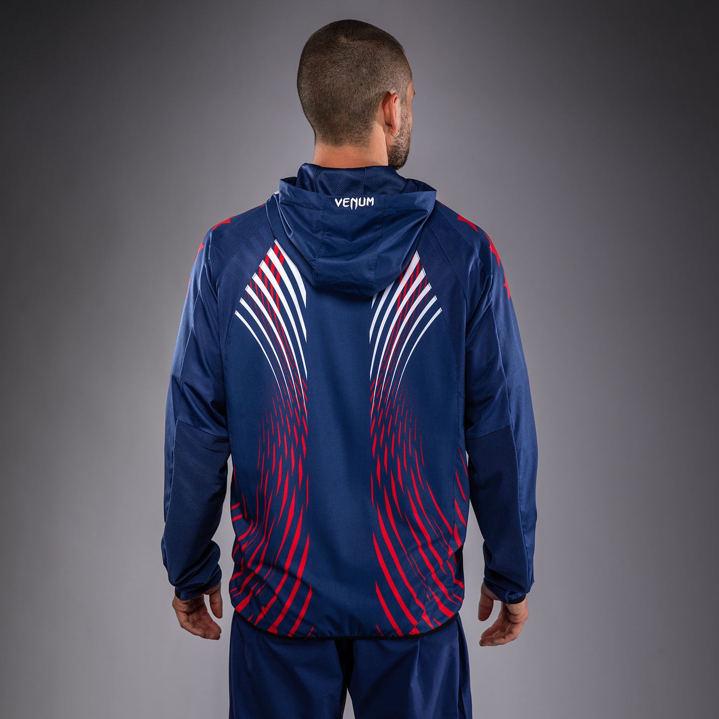 Men's Official UFC Freedom 250 by Venum Blue Authentic Fight Night Walkout Hoodie