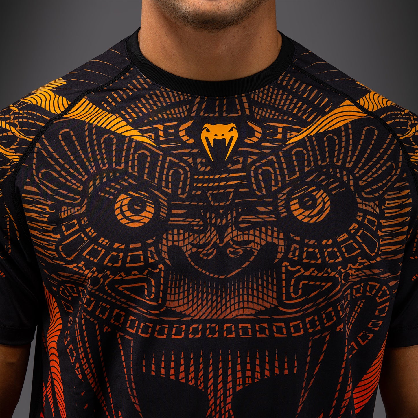 Venum Quetzal Fury Dry-Tech T-Shirt - Black/Fury Red/ Tangerine