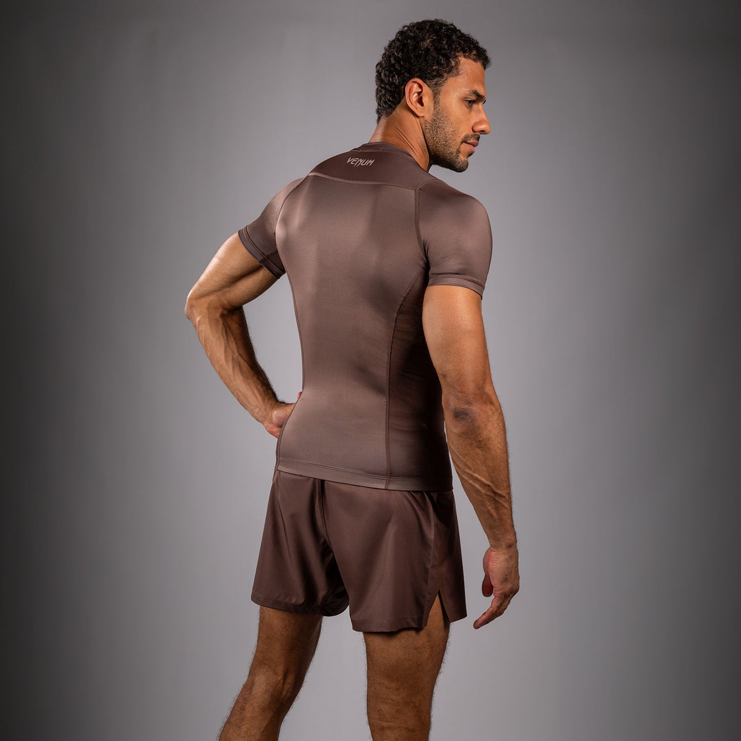 Venum No Gi Rashguards - Chocolate Brown