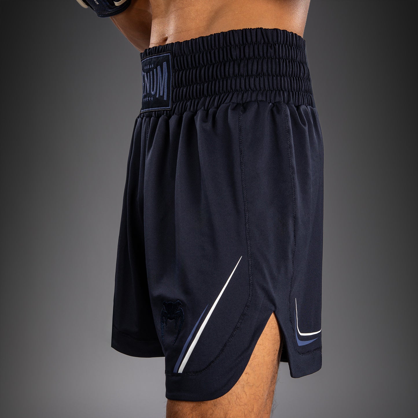 Venum G-Core Boxing Shorts - Navy Blue/White