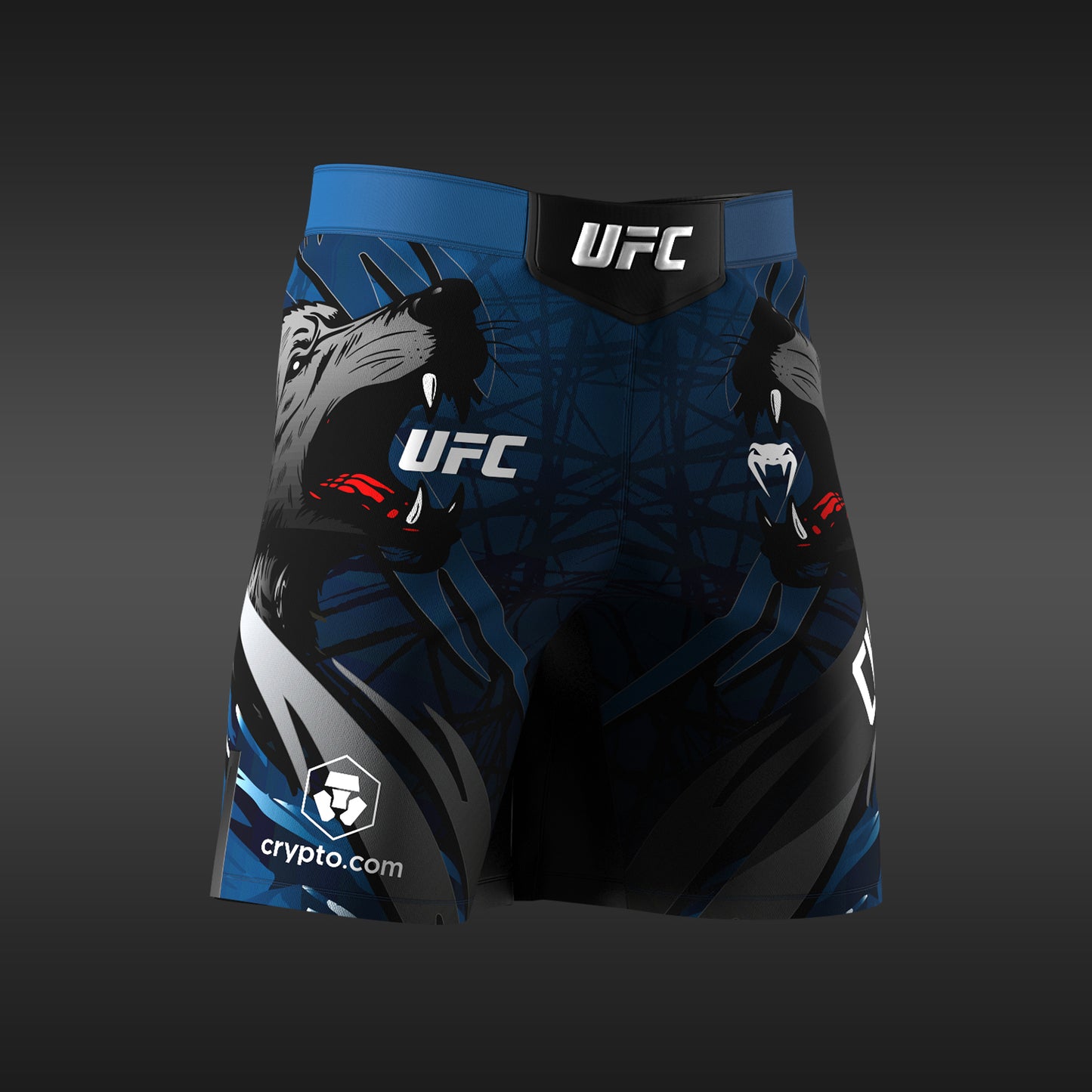 UFC Unrivaled by Venum Khamzat Chimaev Men's Long Fit Fight Short - Blue