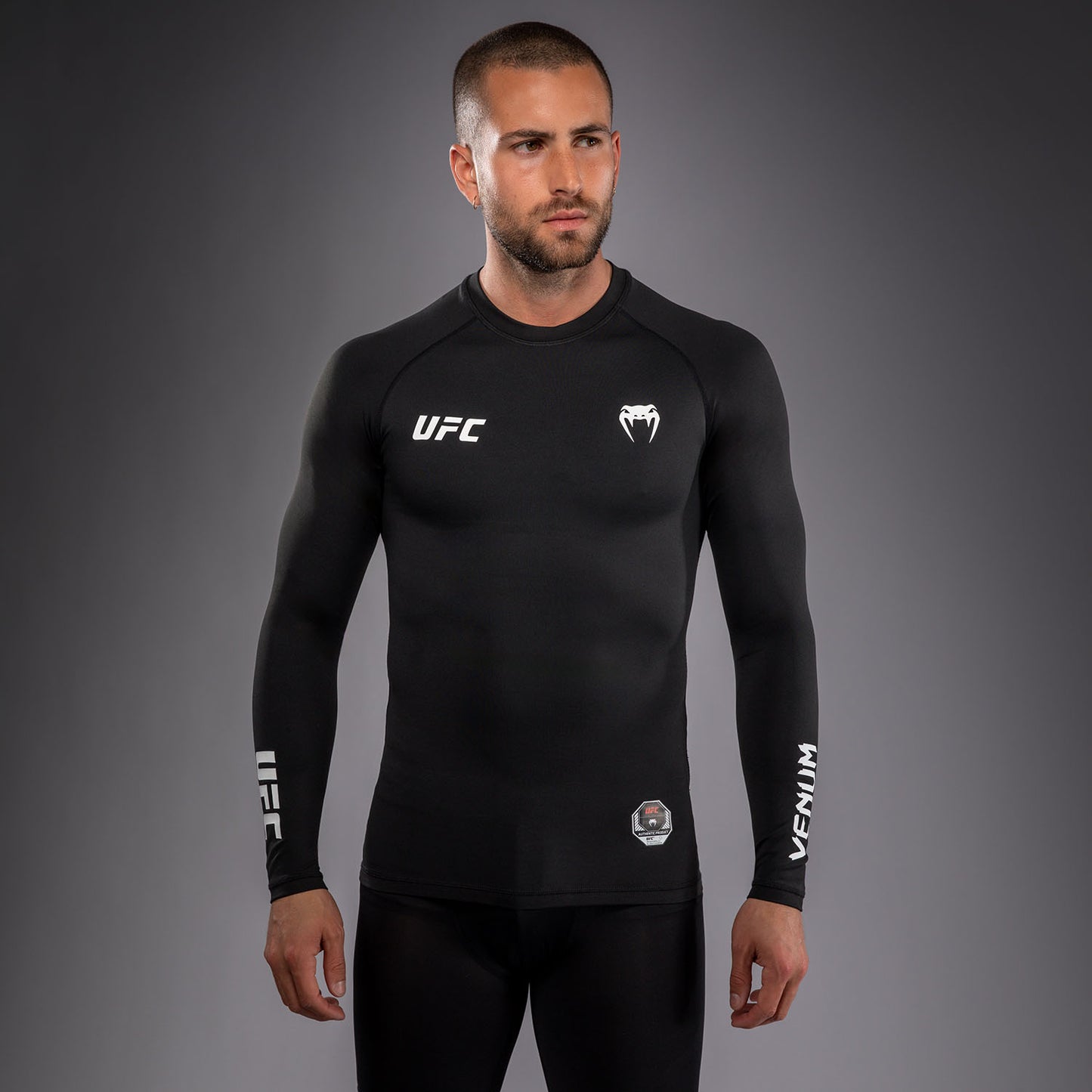 Venum UFC Unity by Venum Authentic Fight Week Men's Performance Long Sleeve Rashguard - Black