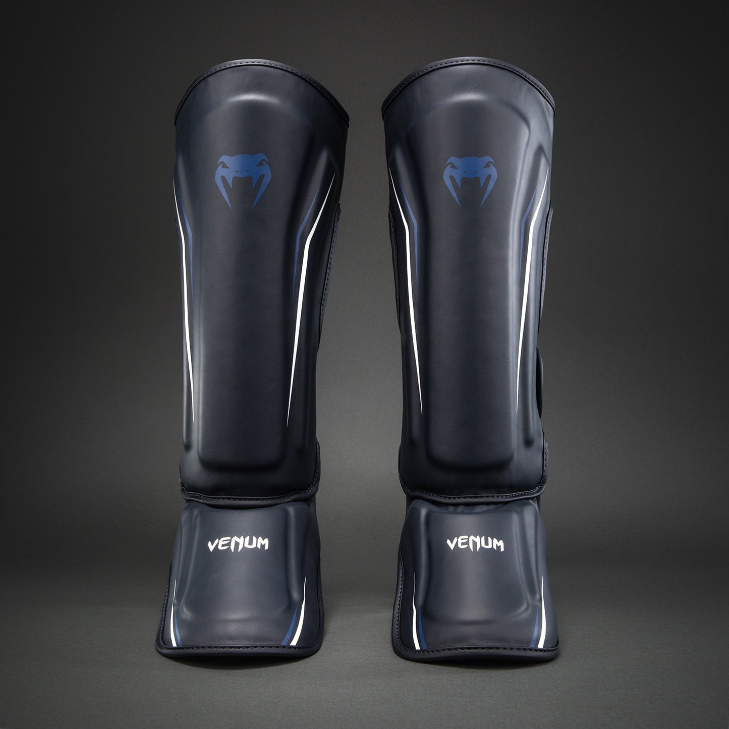 Venum G-Core Shin Guards - Navy Blue/White