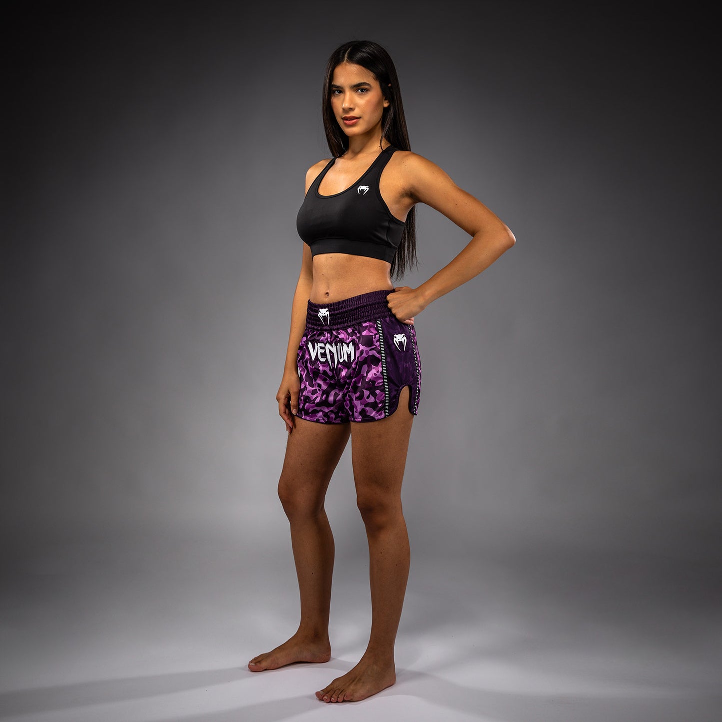 Venum Iris Muay Thai Shorts - Plum/pink