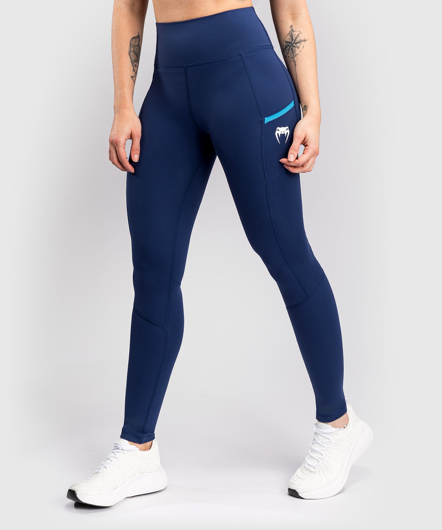 Venum x Top Rank Original Women's Full-Length Leggings - Navy Blue