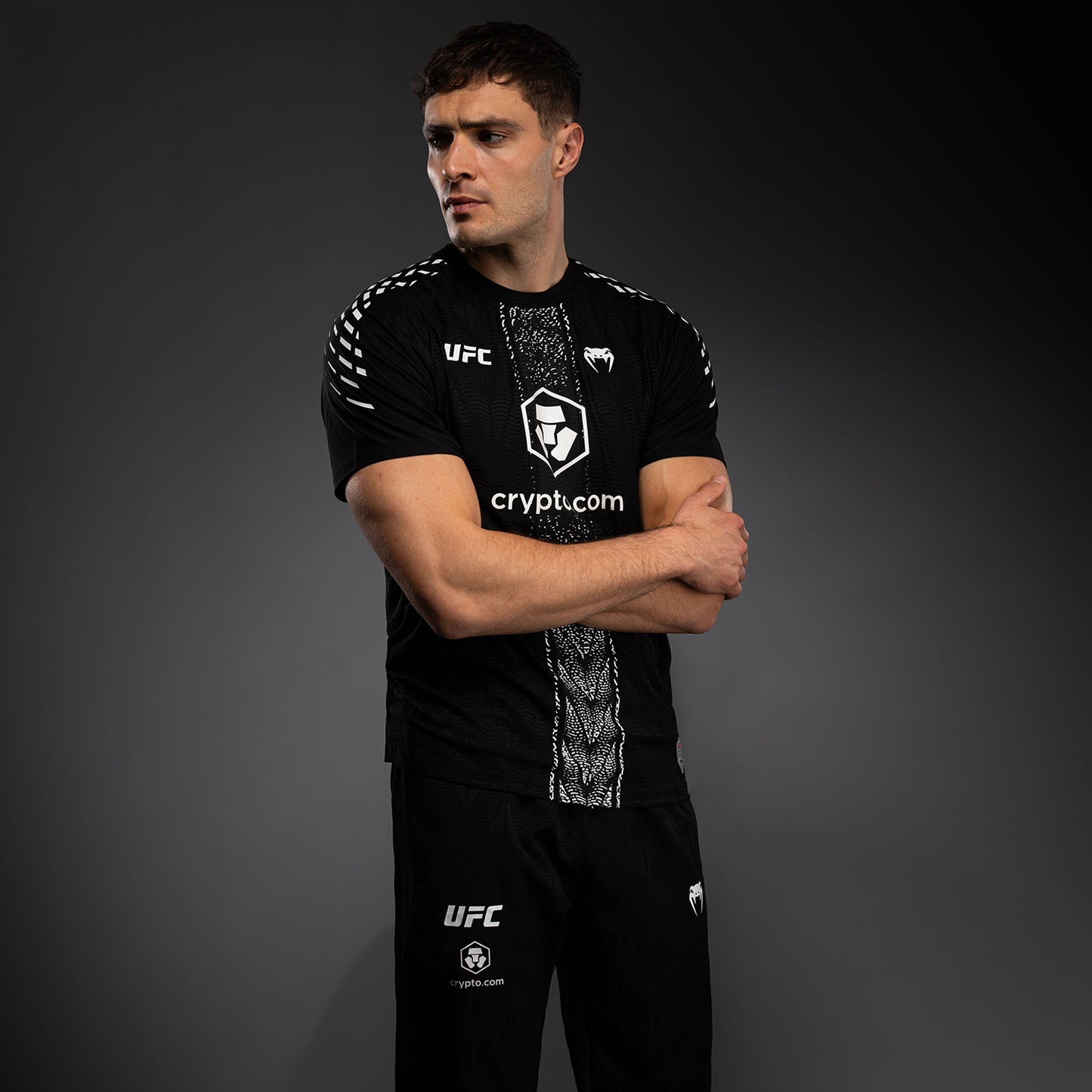 Men's UFC Zenith by Venum Black Authentic Fight Night Walkout Jersey Personalized