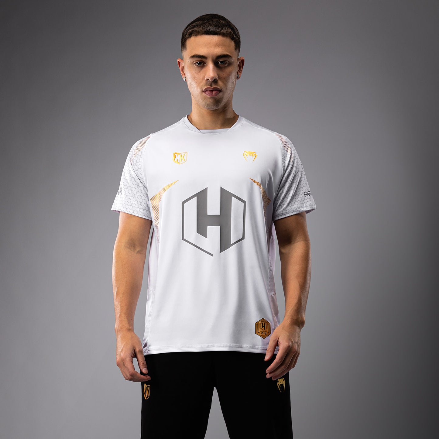 FK x Venum Hexagone MMA T-shirt - White/Gold