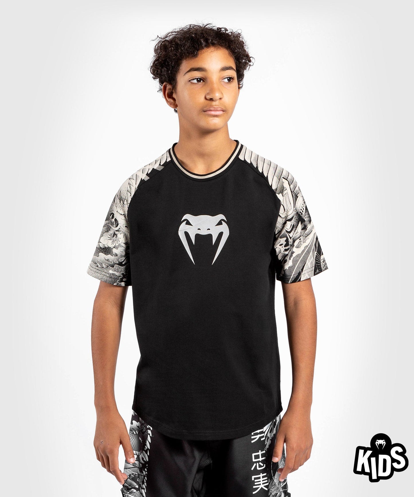 Venum YKZ21 Kids T-shirt – Black/White
