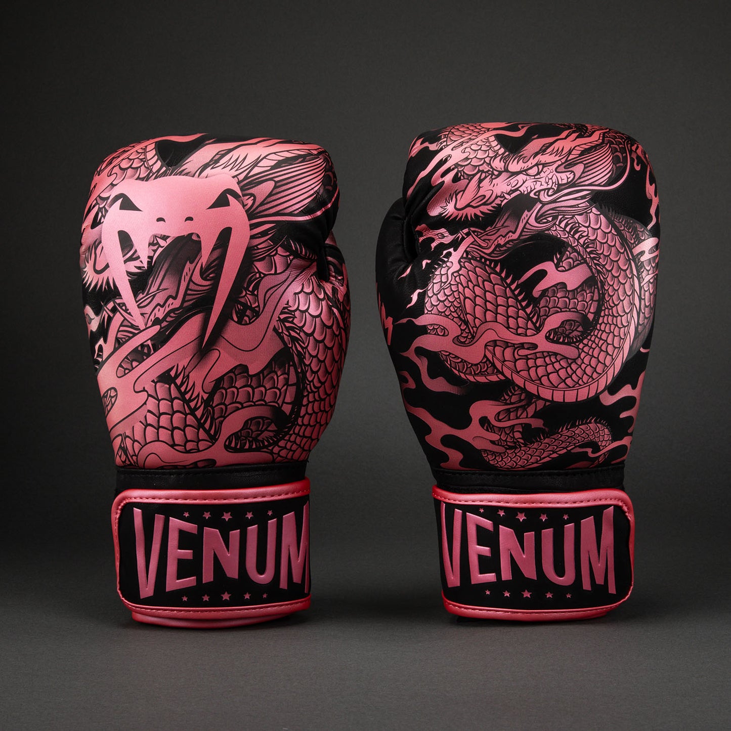 Dragon's Flight Boxing Gloves Black/Metallic Pink