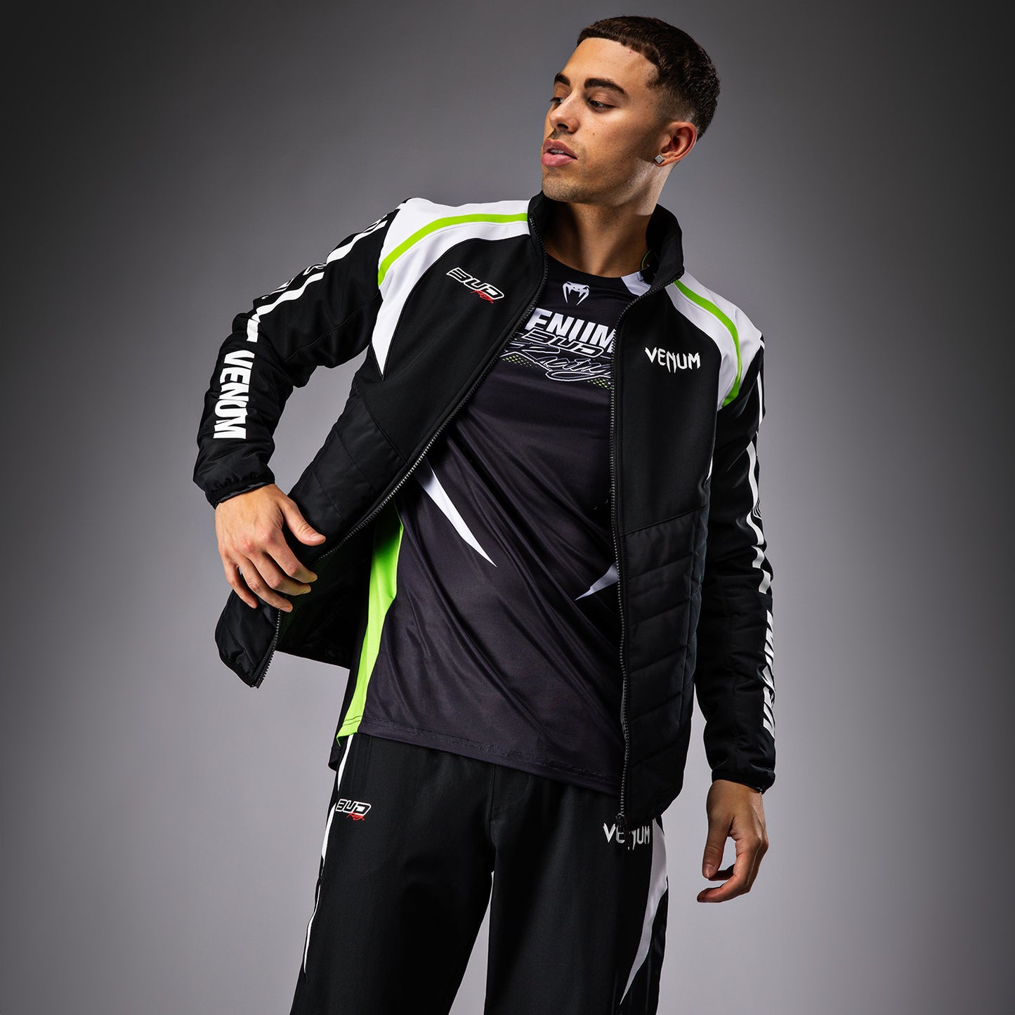 Venum x Bud Racing Men’s Jacket - Black/White/Lime Green