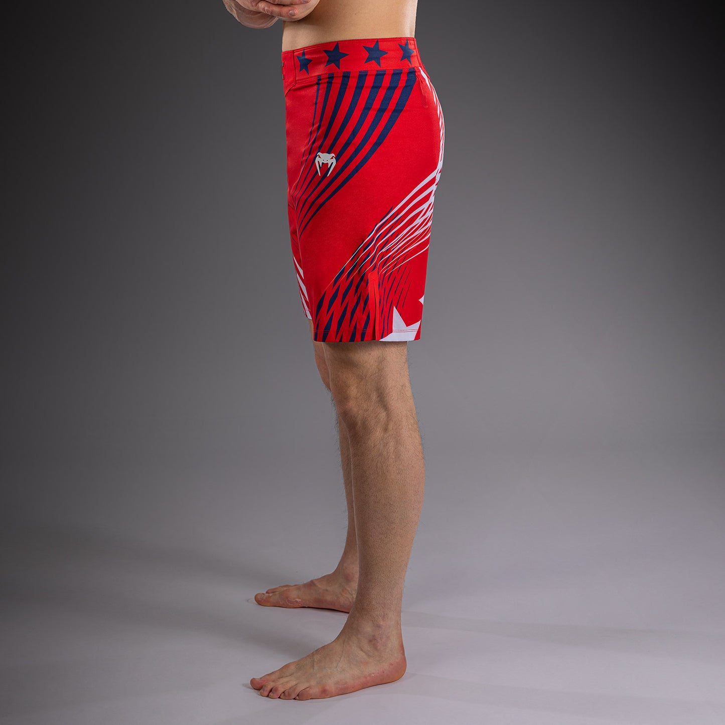 Men's Official UFC Freedom 250 by Venum Red Personalized Authentic Fight Night Long Fit Fight Short