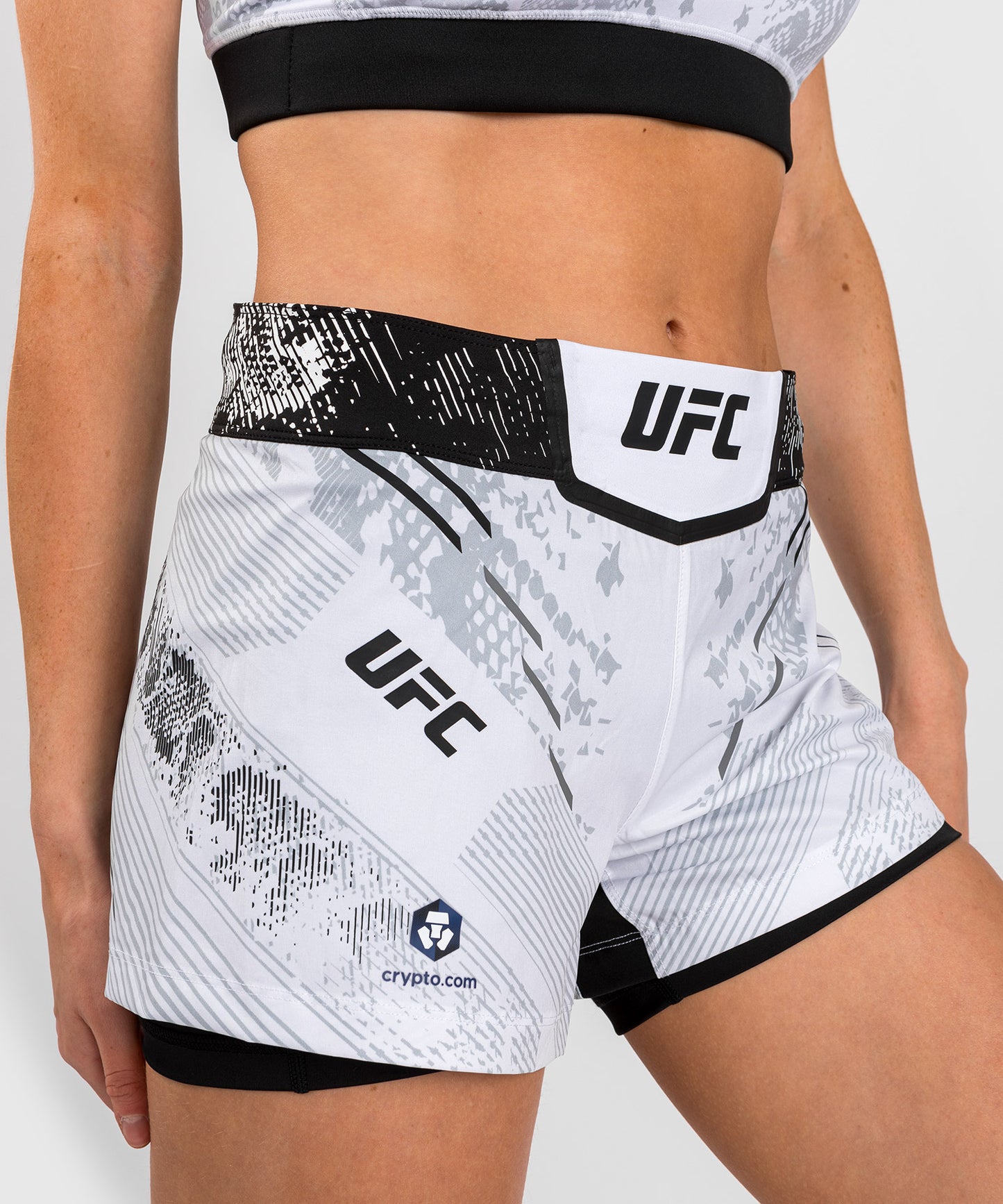 UFC Adrenaline by Venum Personalized Authentic Fight Night Women’s Fight Short – White