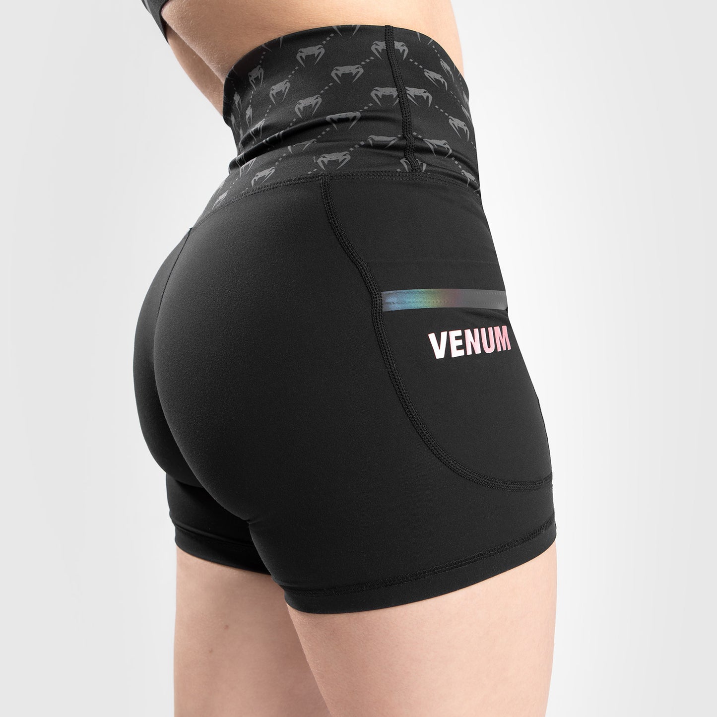 Venum Monogram Compression Shorts - For Women - Black/Pink Gold