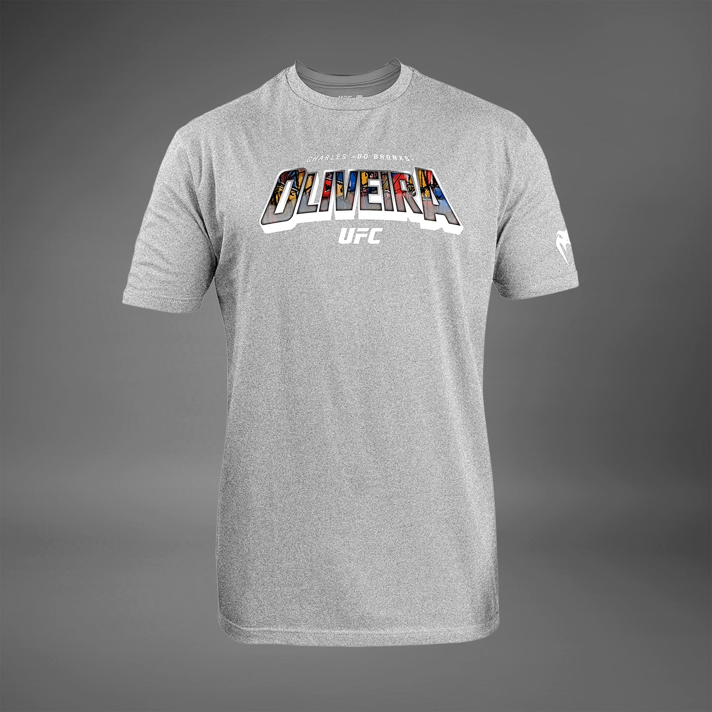Men's UFC Unrivaled by Venum Heather Grey Charles Oliveira T-Shirt