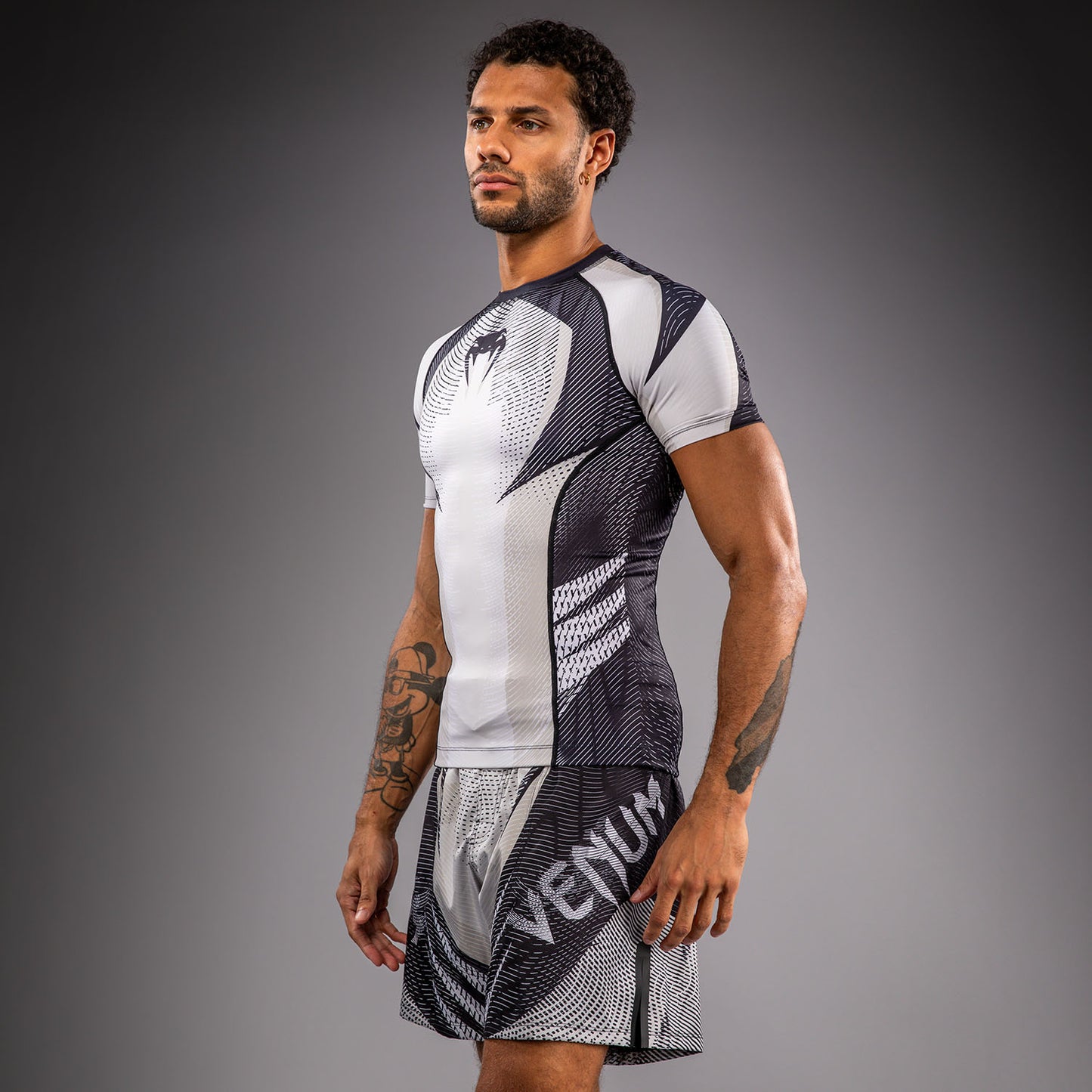 Venum Galactic 3.0 Short Sleeve Rashguard - Off-White/Black