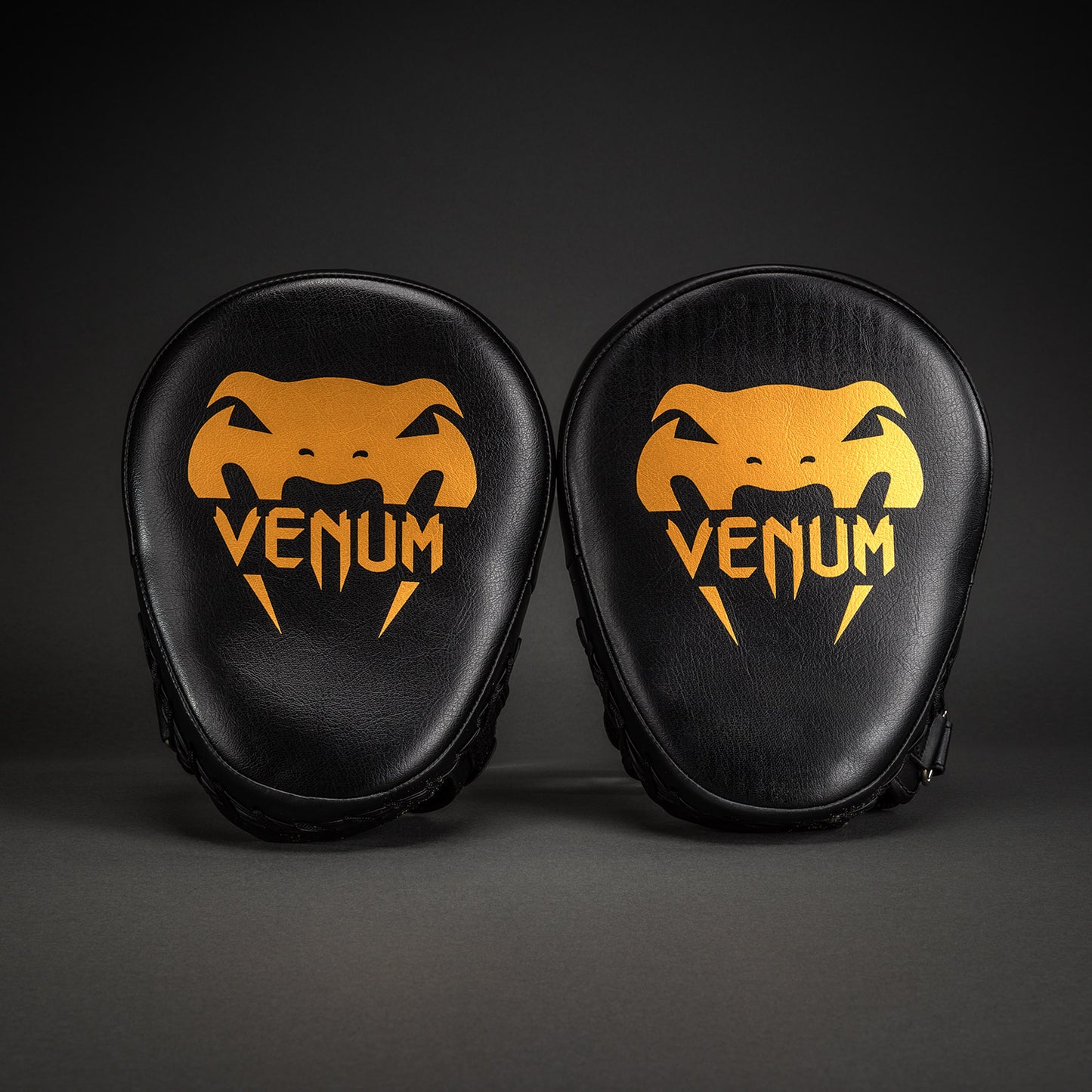 Venum Light Focus Mitts - Black/Gold (Pair)