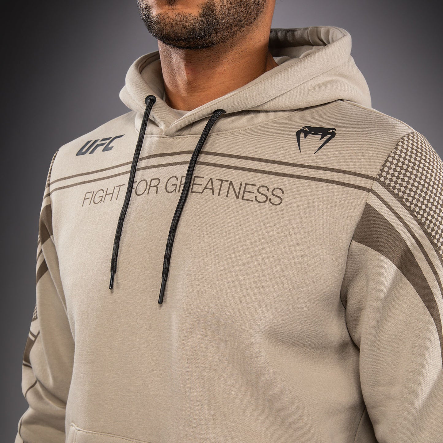 Venum UFC Unity by Venum Authentic Fight Week Men's Pullover Hoodie - Sand