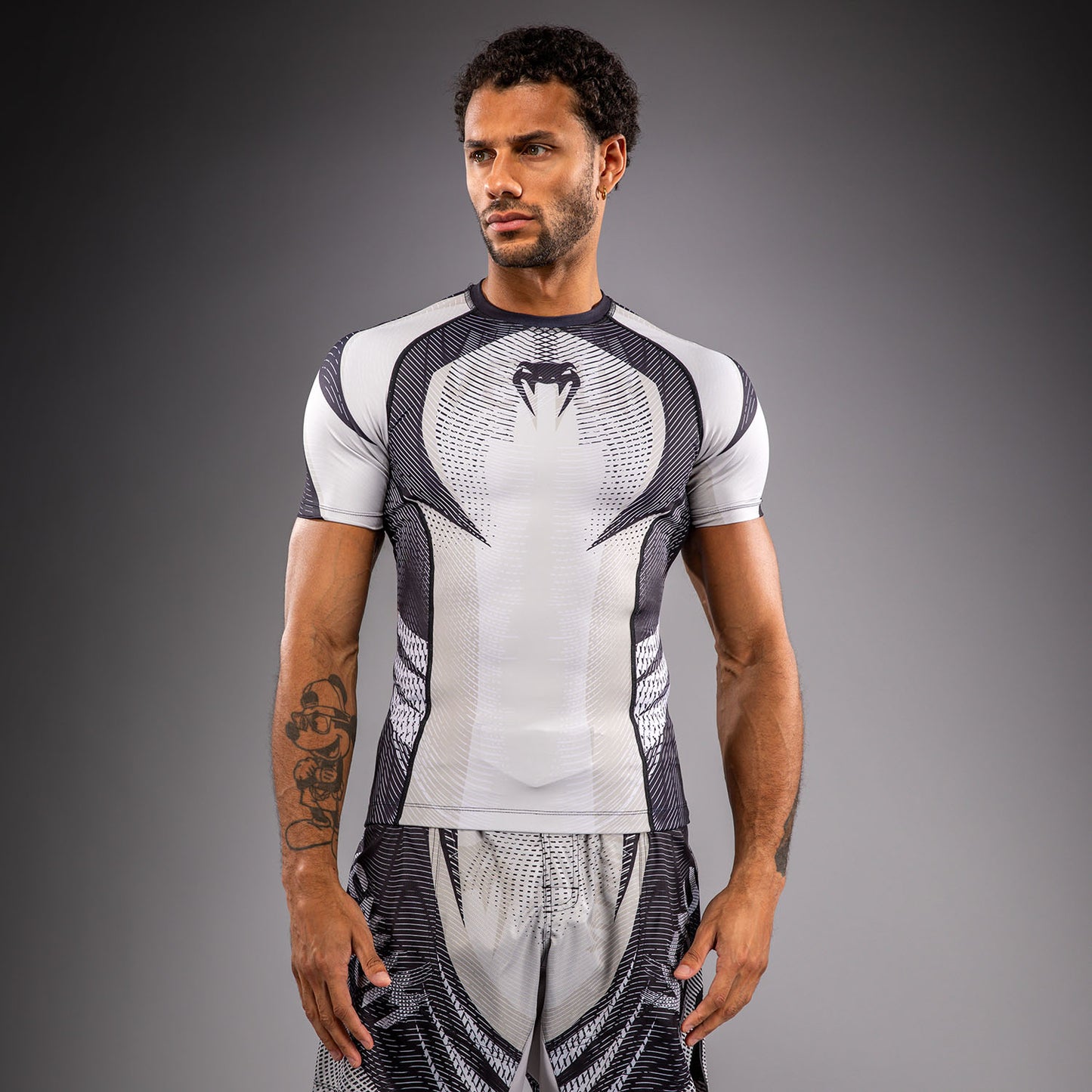 Venum Galactic 3.0 Short Sleeve Rashguard - Off-White/Black