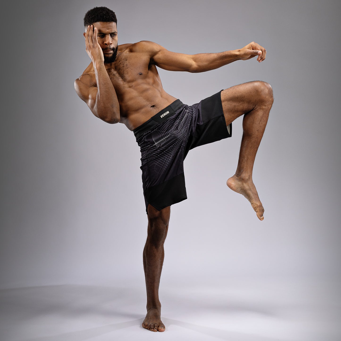 Venum G-Fit Air Men's Fight Shorts - Deep Black/Desert Sand