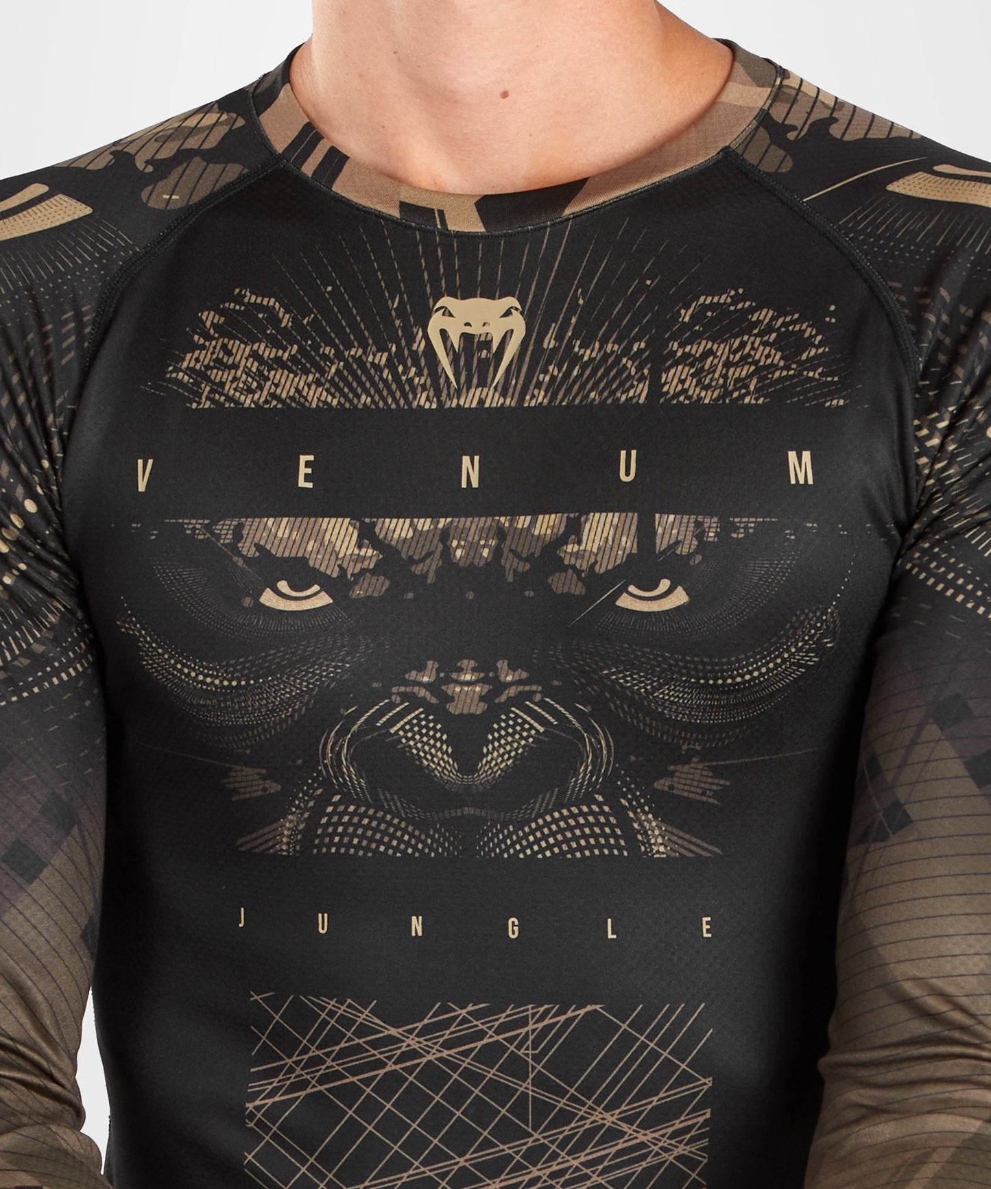 Venum Gorilla Jungle Rashguard Long Sleeves - Black/Sand