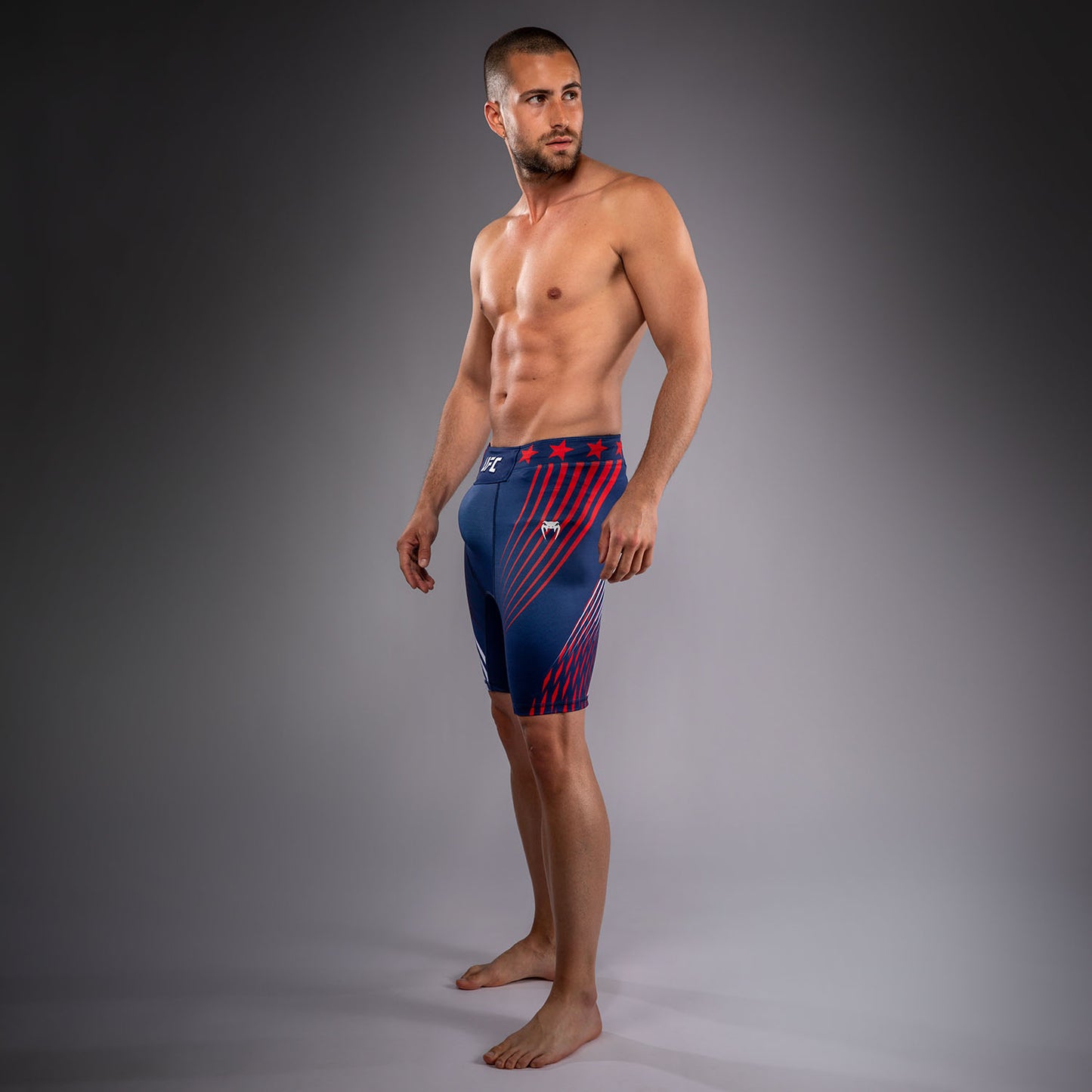 Men's Official UFC Freedom 250 by Venum Blue Authentic Fight Night Vale Tudo Short