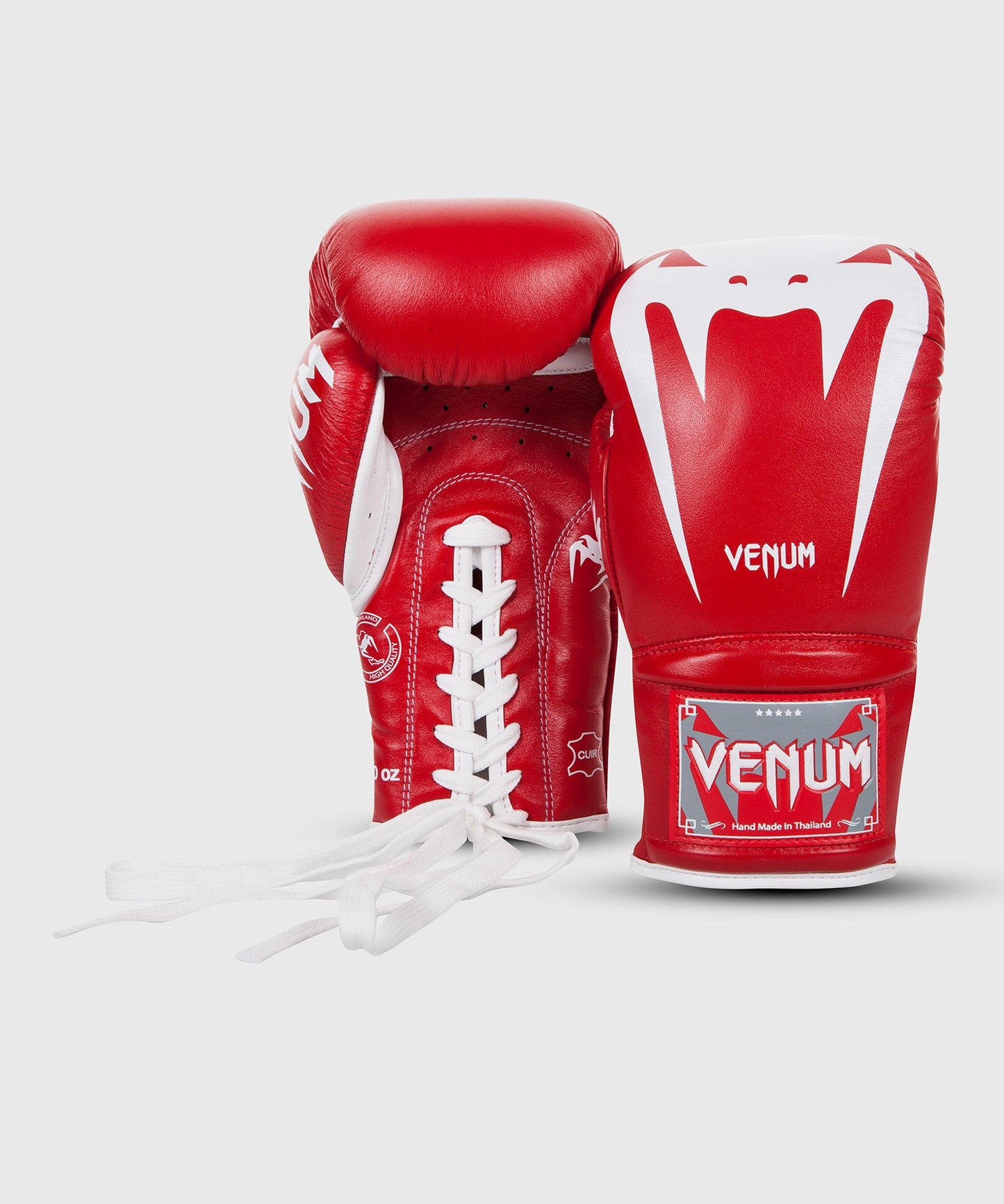 Venum Giant 3.0 Boxing Gloves - Nappa Leather - With Laces - Red