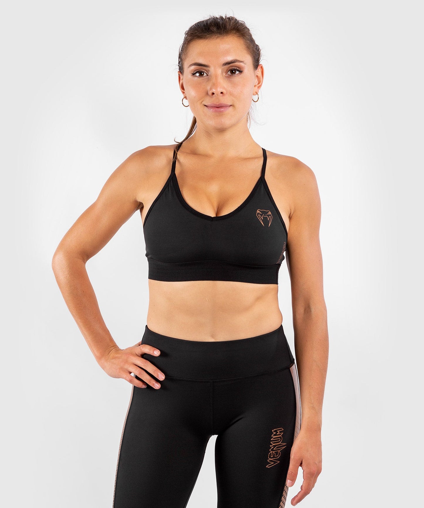 Venum Tecmo Sport Bra - For Women - Black/Bronze