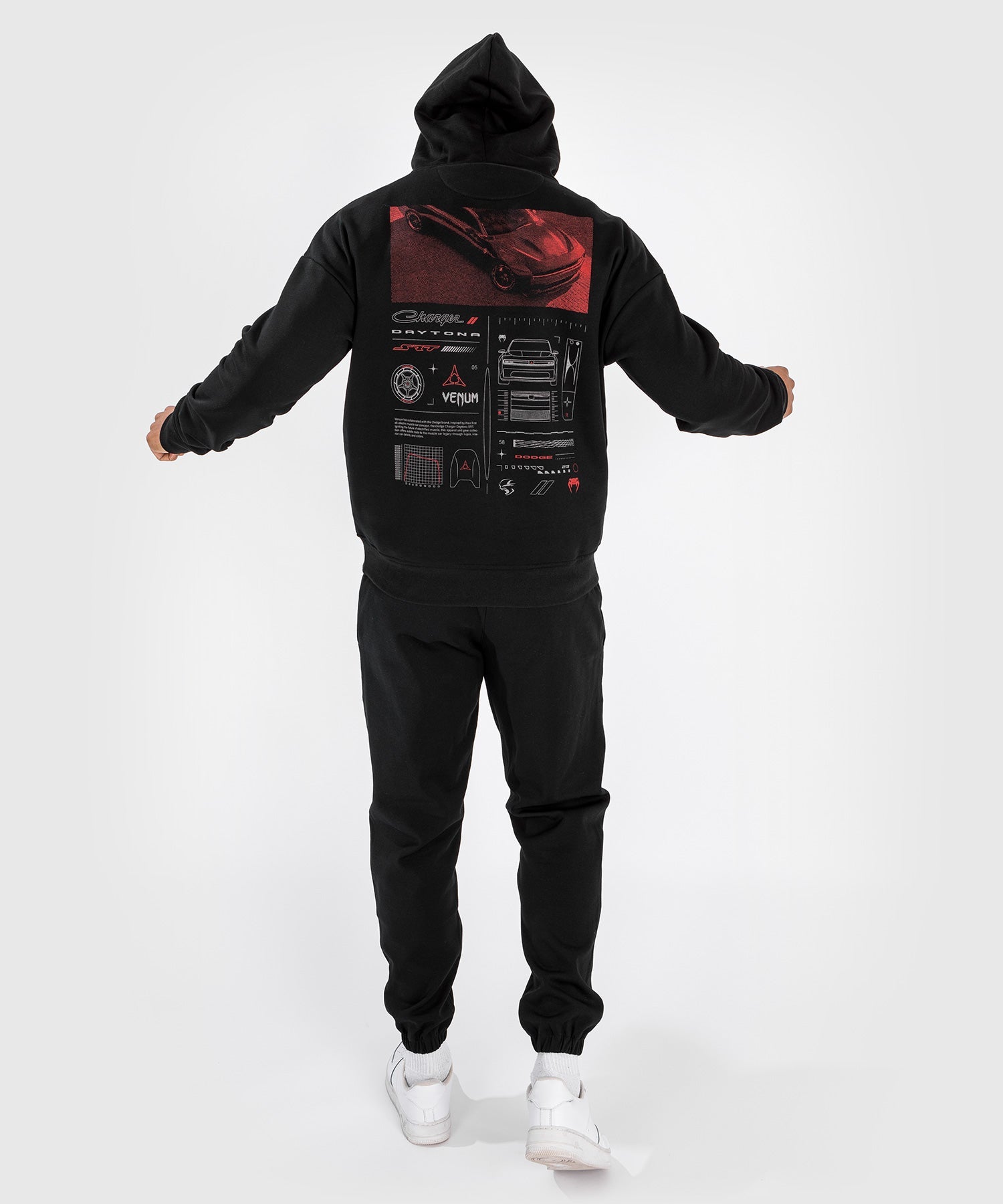 Sweat à capuche imprimé unisexe Venum x Dodge Banshee - Noir - Sweatshirts