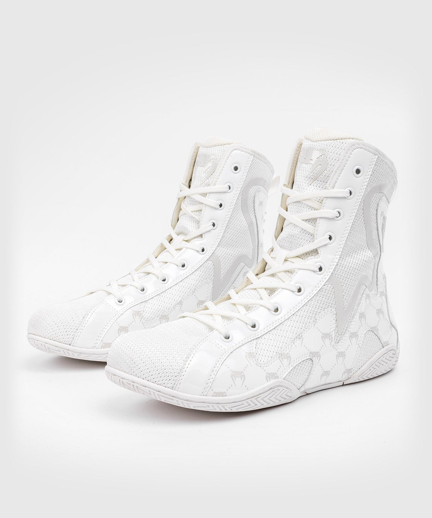 Venum Elite Evo Monogram Boxing Shoes - White/Off-White