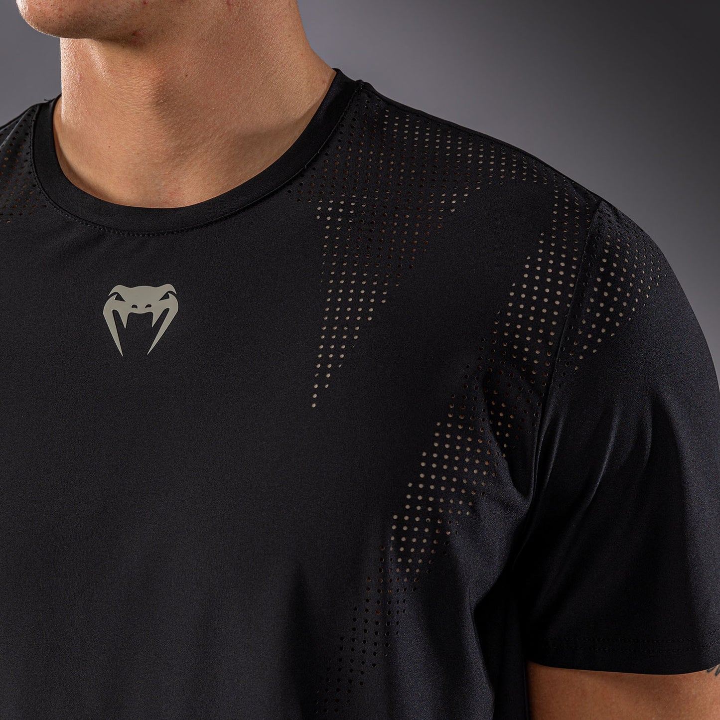 Venum Lazer Dry Tech T-Shirt - Black/Grey