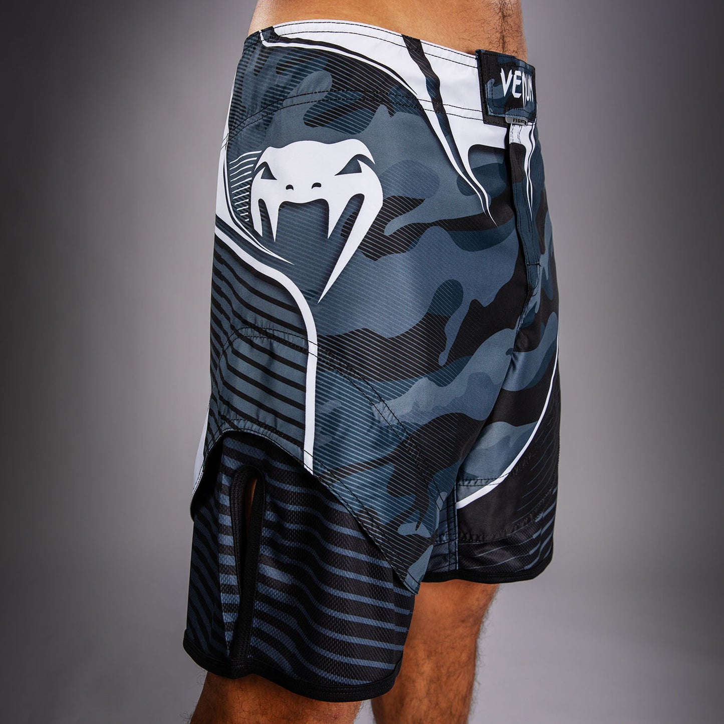 Venum Camo Hero Fight Shorts - Dark Navy/Blue