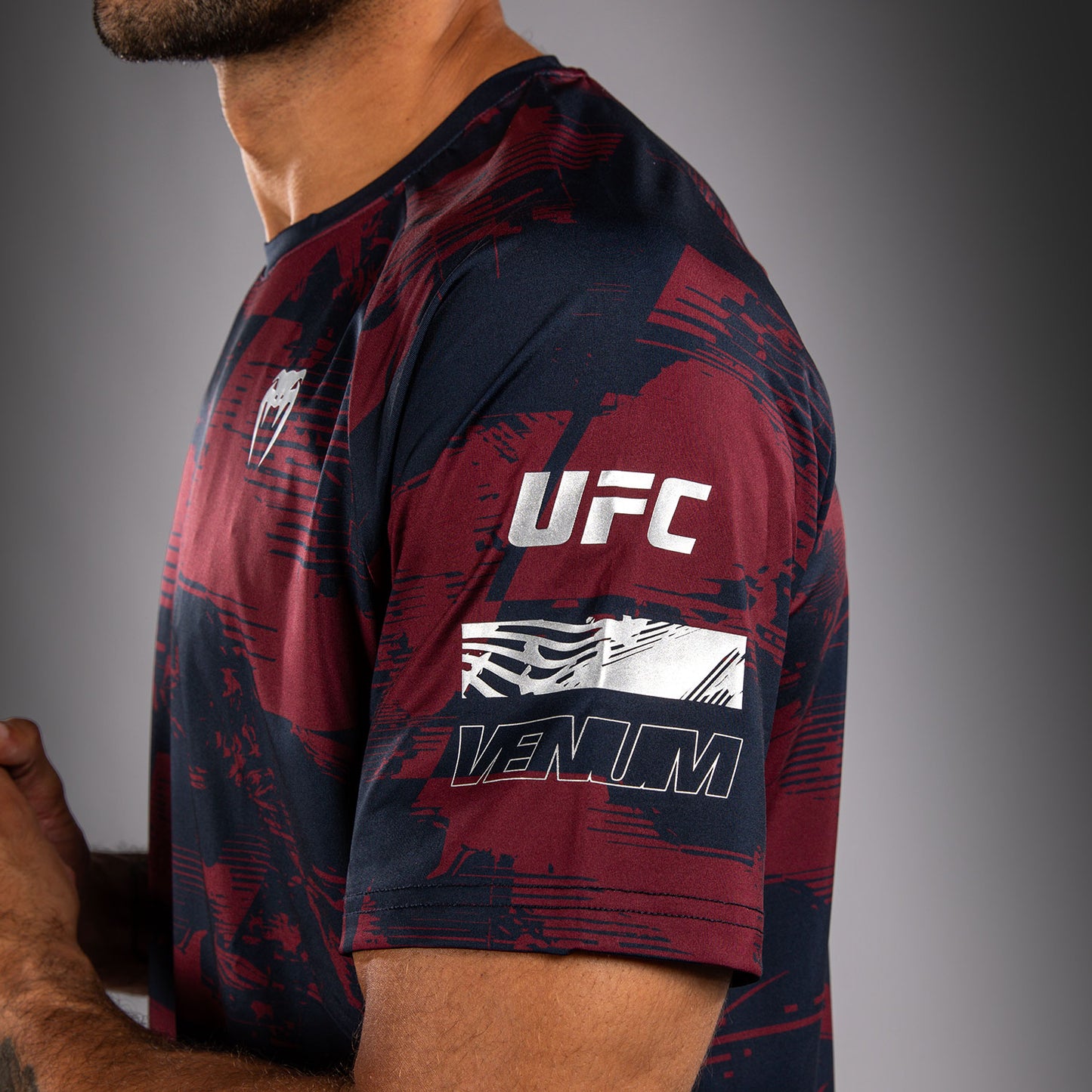 Men's UFC Zenith by Venum Burgundy Authentic Fight Week Performance Short Sleeve T-Shirt