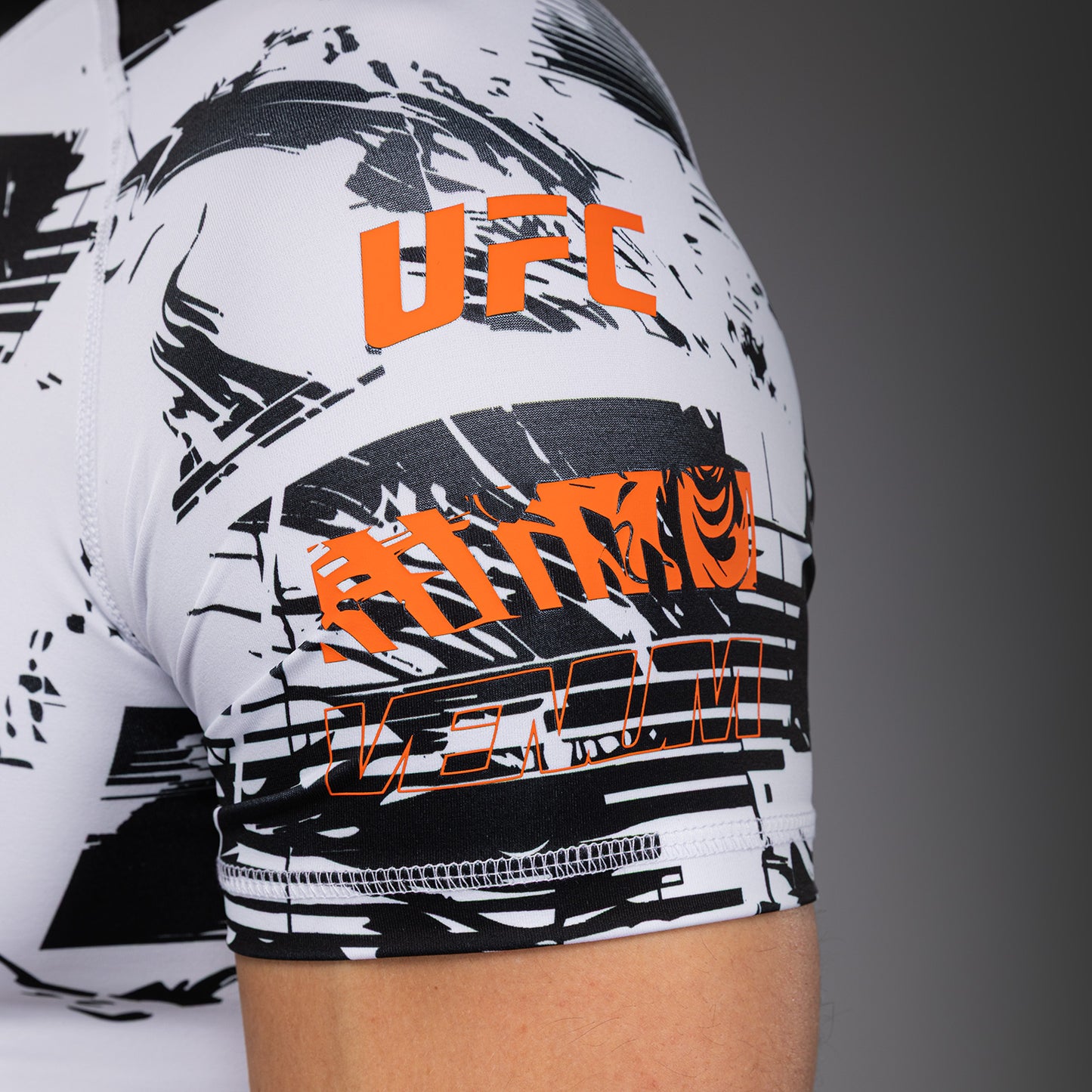 Men's UFC Zenith by Venum White Authentic Fight Week Performance Short Sleeve Rashguard