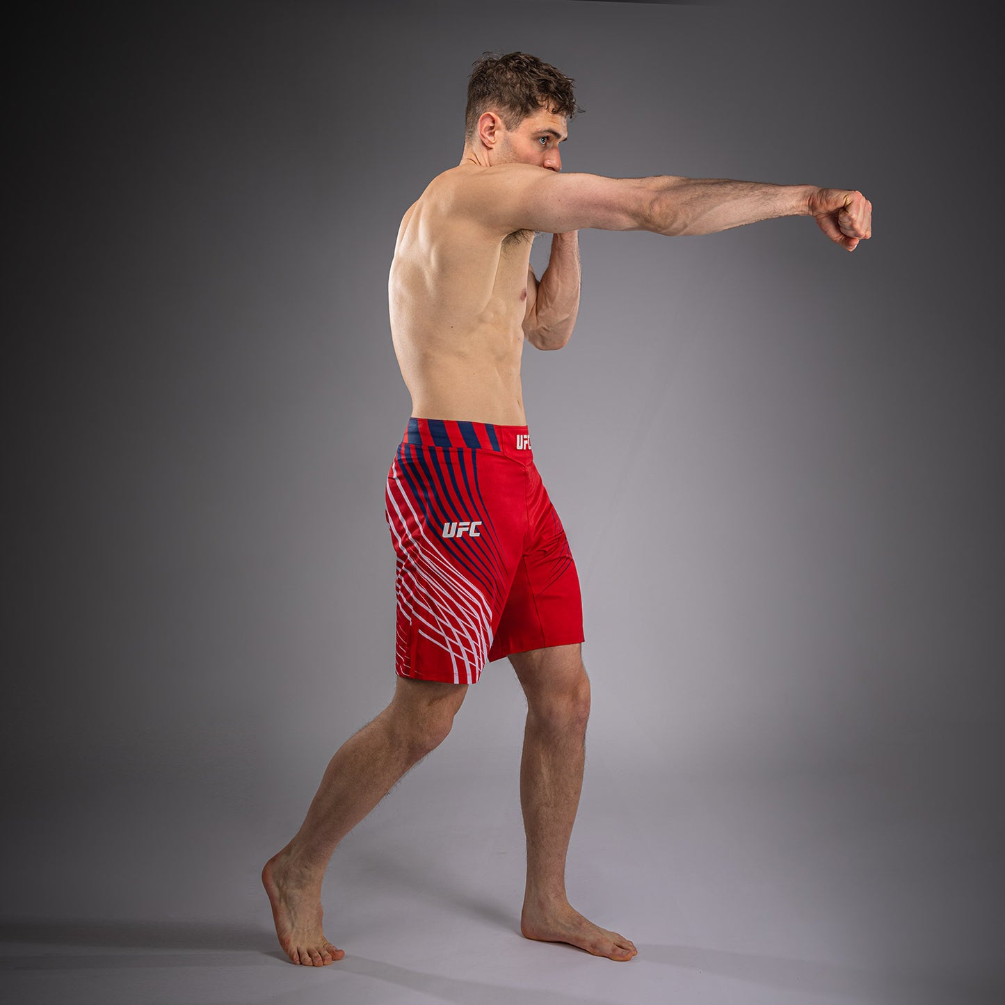 Men's Official UFC Freedom 250 by Venum Red Authentic Fight Night Short Fit Fight Short