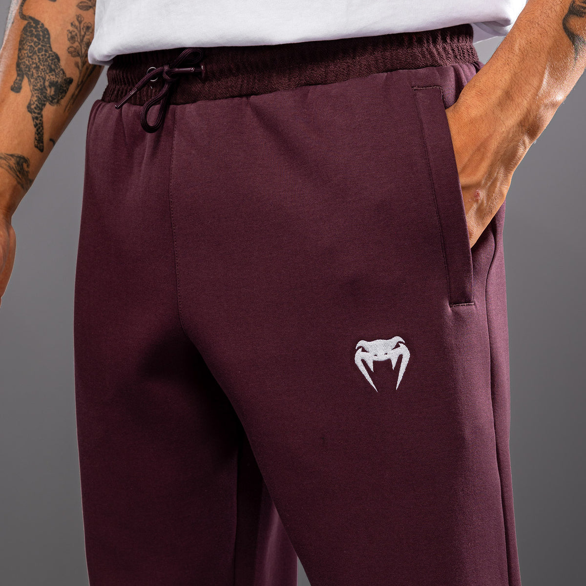 Venum Attack Fleece & Weave Joggers - Burgundy