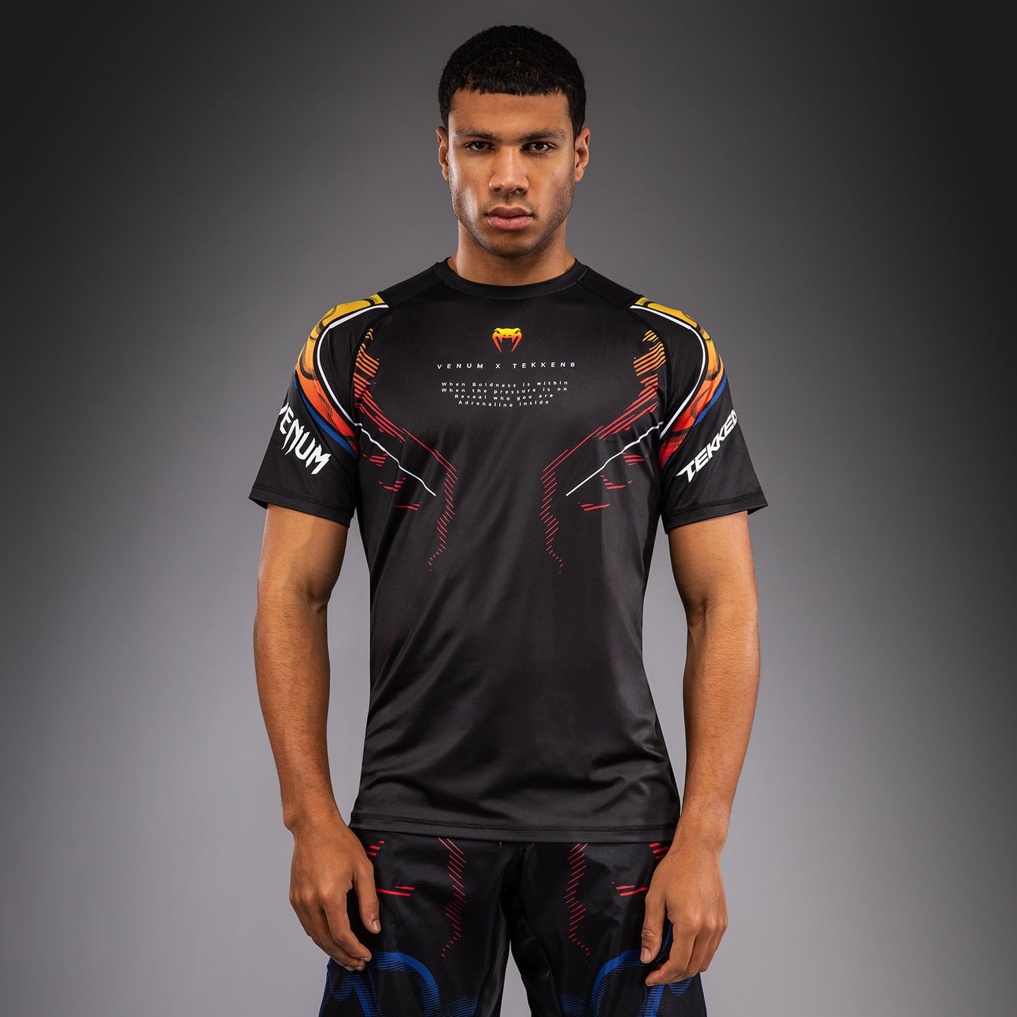 Venum x TEKKEN 8 Dry-Tech T-Shirt Yoshimitsu - Black/Orange