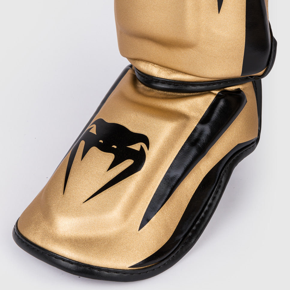 Venum Elite Standup Shin guards - Gold/Black