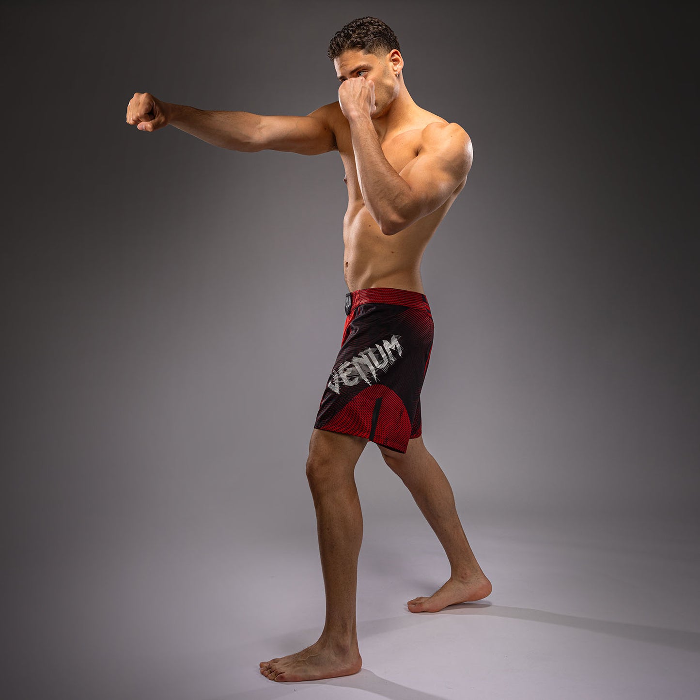 Venum Galactic 3.0 Fight Shorts - Red/Silver