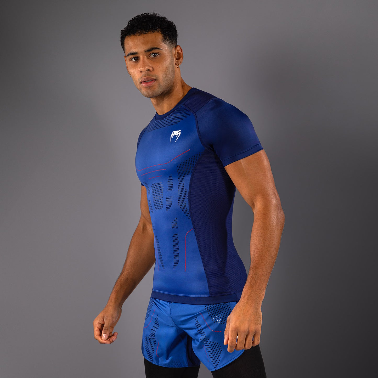 Venum Technical 3.0 Short Sleeve Rashguard - Night Blue