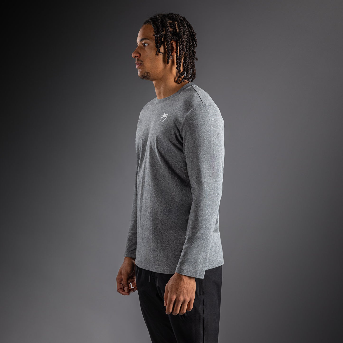 Venum Lineup Long Sleeve T-Shirt Grey - Heather/White
