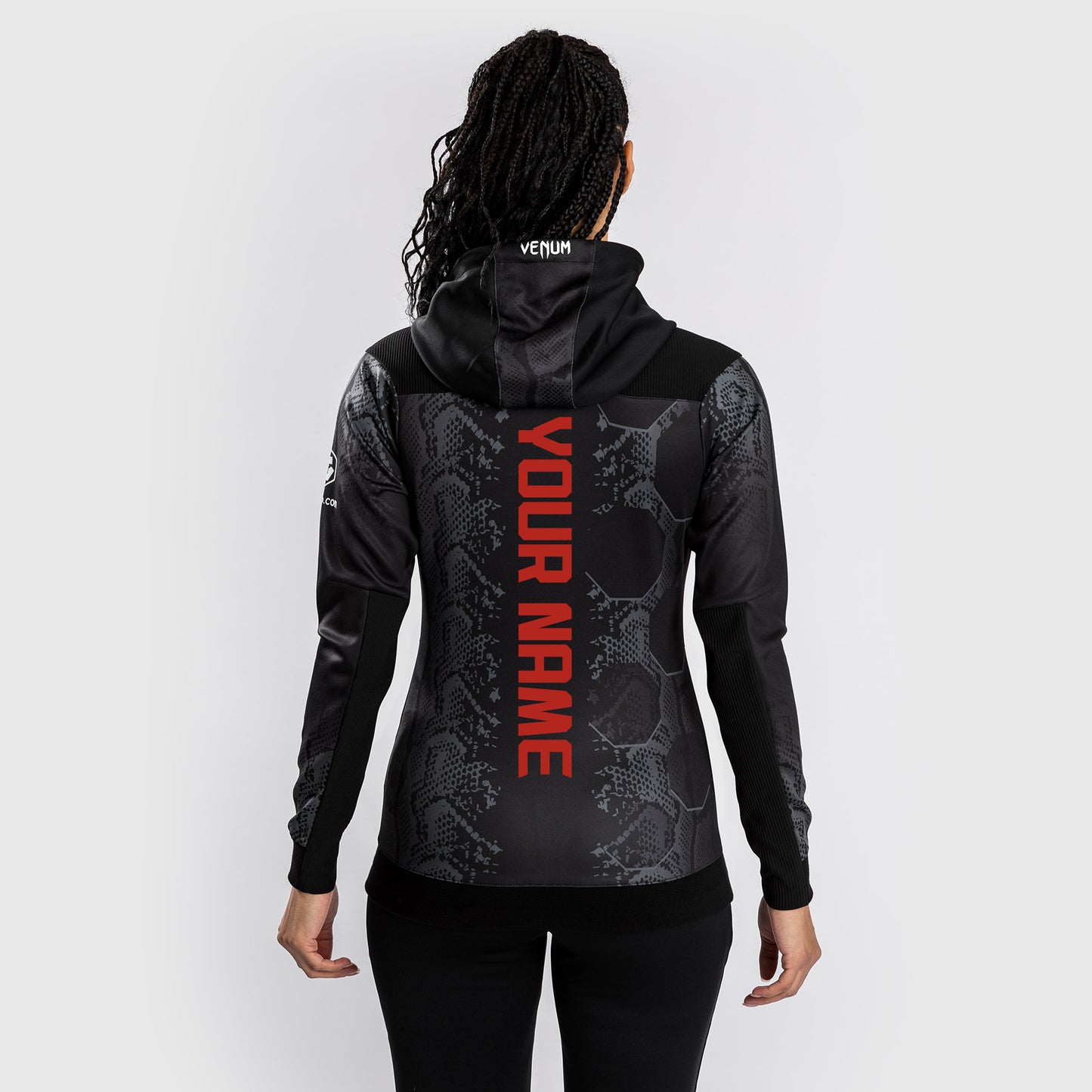 UFC Adrenaline by Venum Personalized Authentic Fight Night  Women's Walkout Hoodie - Black
