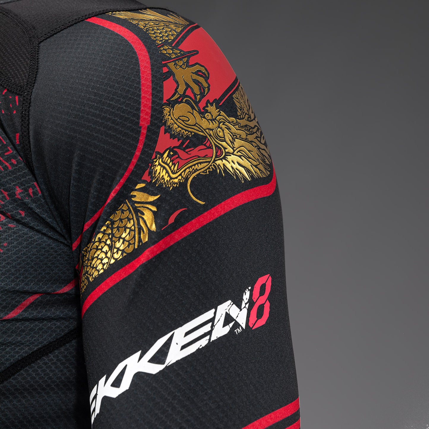 Venum x TEKKEN 8 - Marshall Law Rashguard - Black/Red/Gold