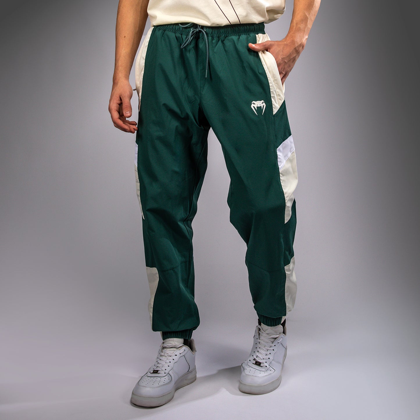 Venum Attack 90 Tracksuit Pants - Forest Green/Ice