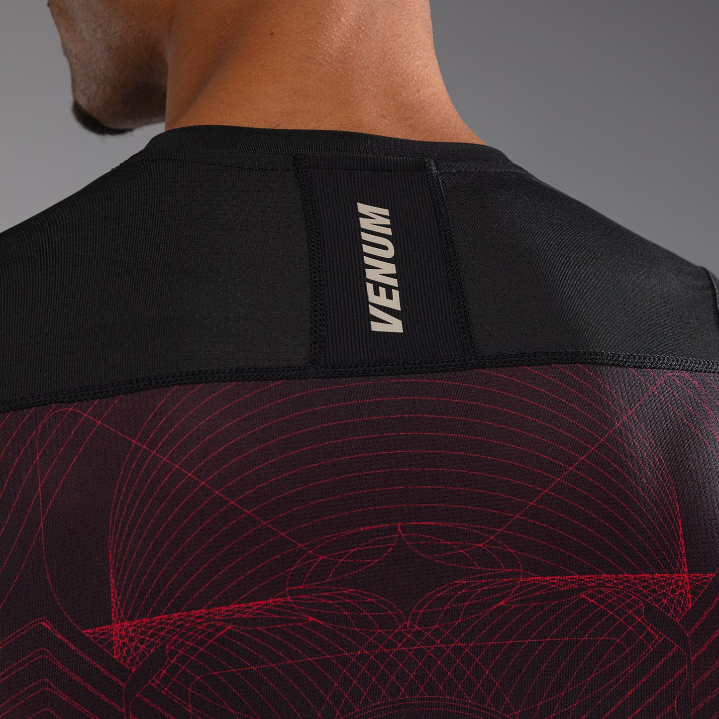 Venum G-Fit Air Men's Short Sleeve Rashguard - Deep Black/Fire Red