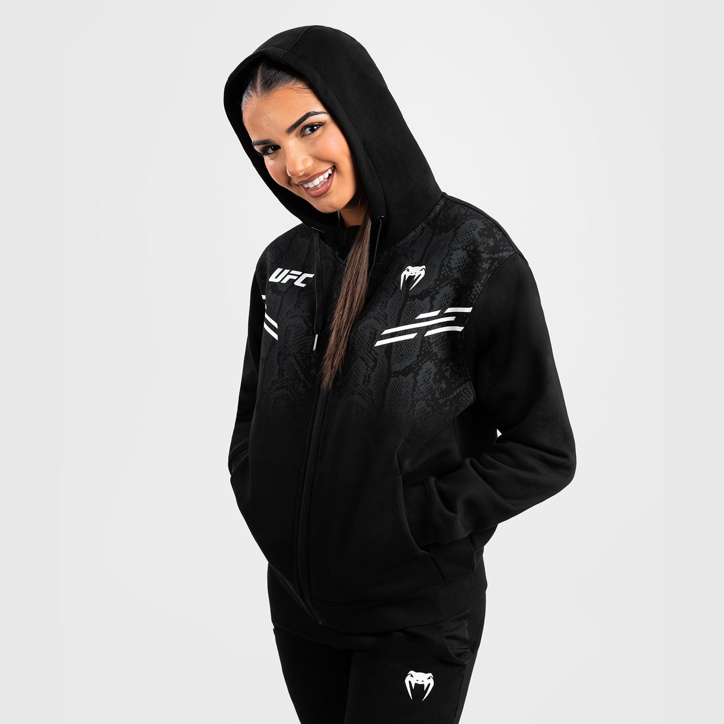 UFC Adrenaline by Venum Replica  Women’s Zip Hoodie - Black
