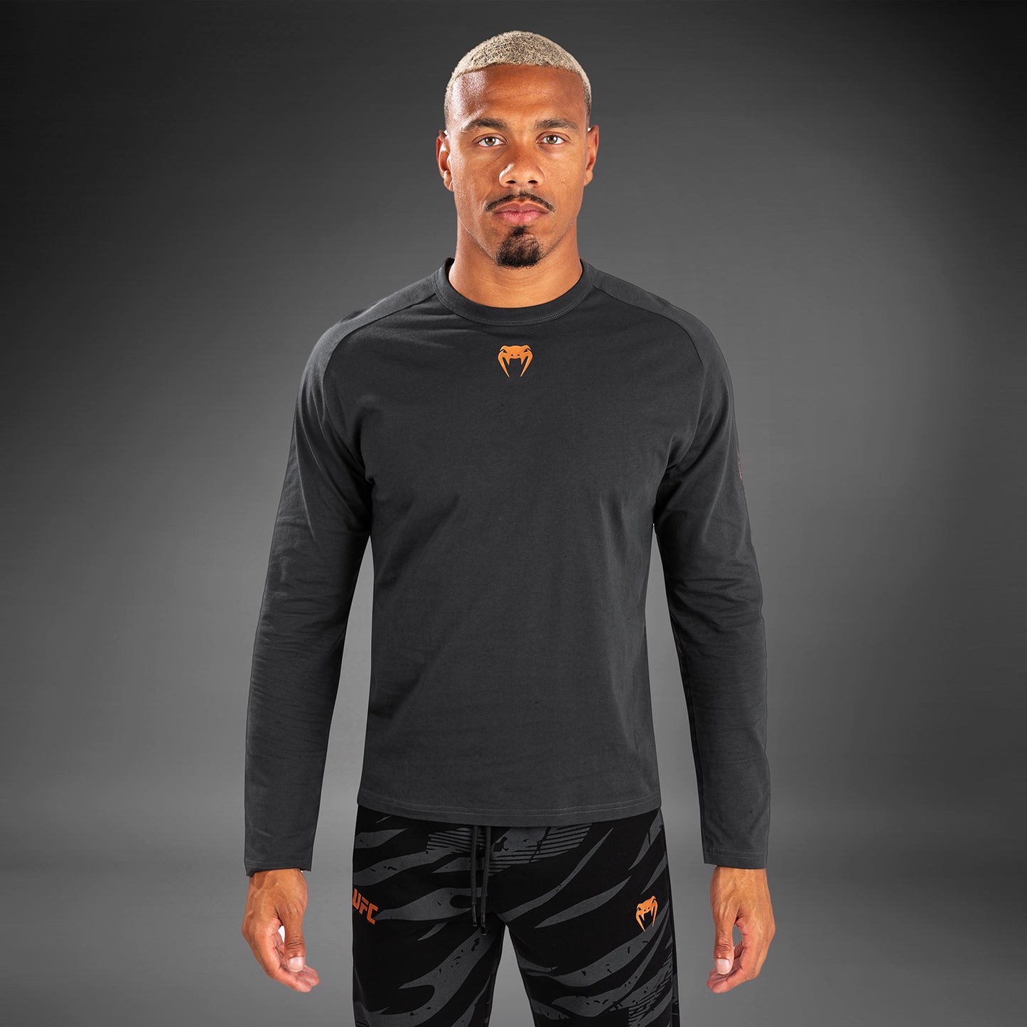 UFC Adrenaline by Venum Fight Week Men’s Long Sleeve T-Shirt - Charcoal Grey