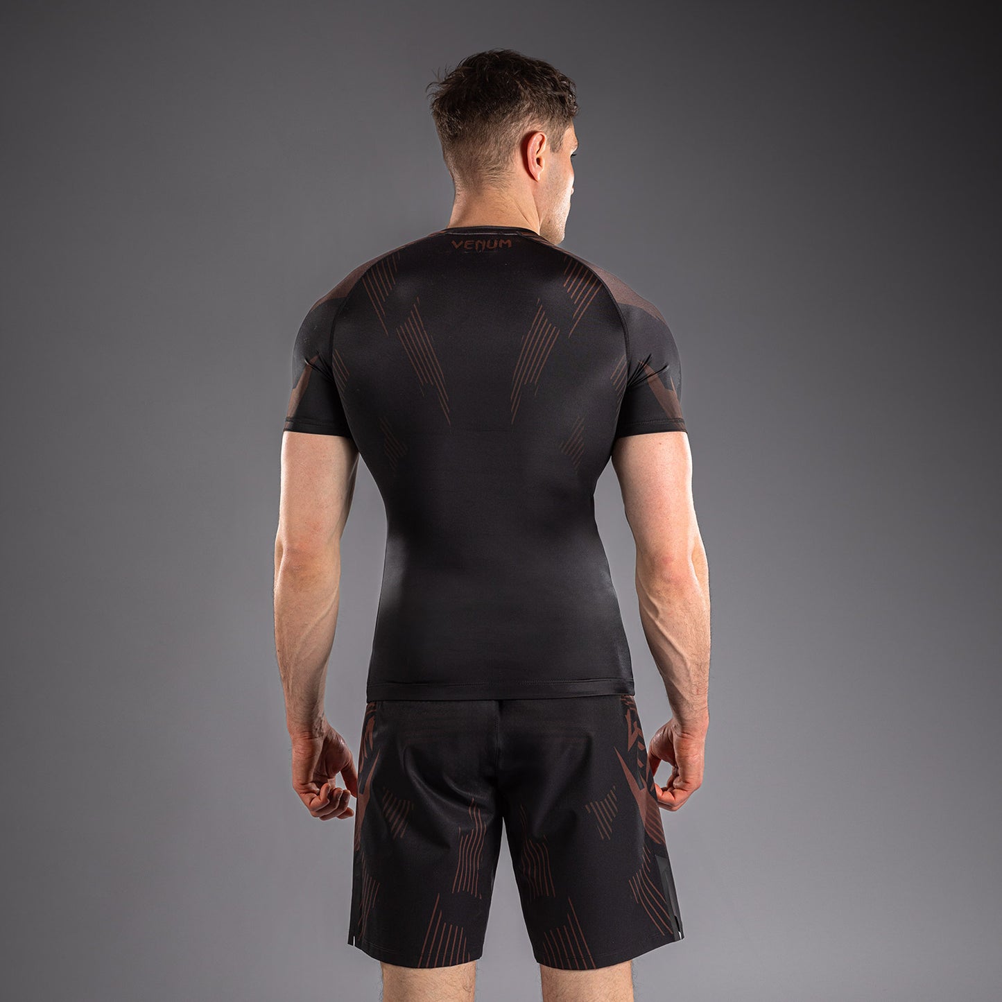 Venum No-Gi 6.0 Short Sleeve Rashguard - Black/Brown